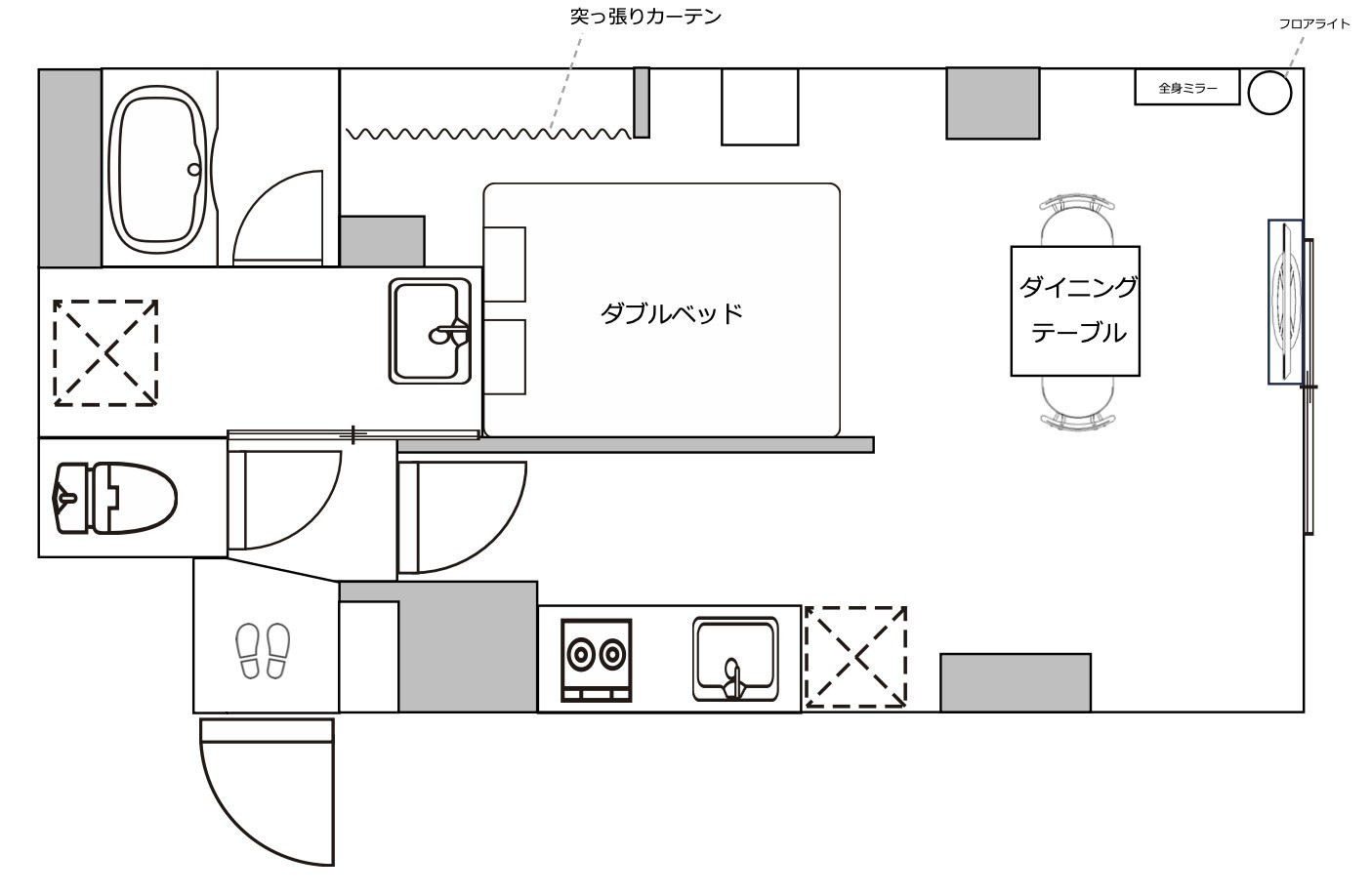 Room 101 floor plan layout